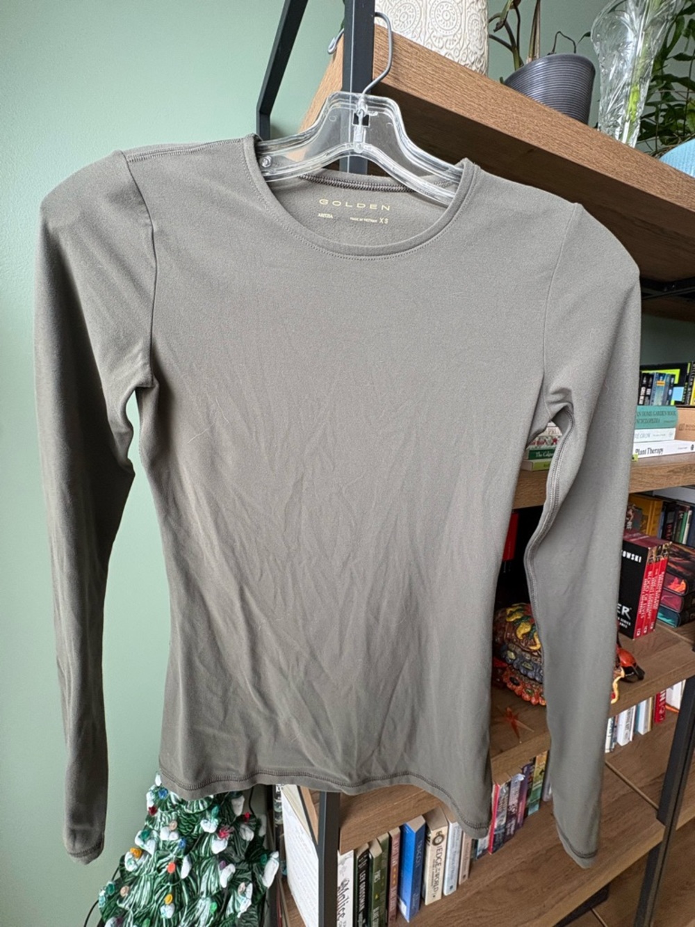 Aritzia Golden Olive Butter Essential Longsleeve - Size XS